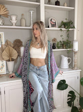 Load image into Gallery viewer, Patchwork Long Duster Kimono