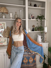 Load image into Gallery viewer, Patchwork Long Duster Kimono