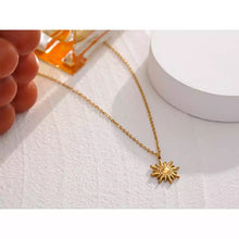 Load image into Gallery viewer, Gold Sun Coin necklace
