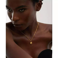 Load image into Gallery viewer, Gold Sun Coin necklace