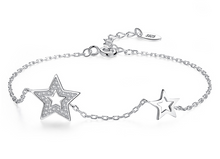 Load image into Gallery viewer, Starlight Double Star silver bracelet