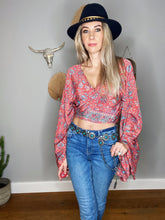 Load image into Gallery viewer, Silk bell sleeve top