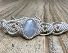 Load image into Gallery viewer, Macrame Moonstone bracelet/ anklet