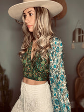 Load image into Gallery viewer, Stevie reversible top Green/Blue