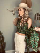Load image into Gallery viewer, Stevie reversible top Green/Blue