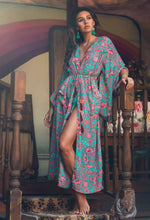 Load image into Gallery viewer, Zoyah Long Duster Kimono dress