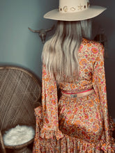 Load image into Gallery viewer, Goddess frill sleeve top orange