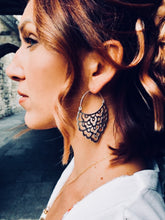 Load image into Gallery viewer, Mandala Hoop Earring