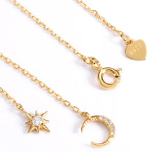 Load image into Gallery viewer, Midnight necklace 14k gold vermeil