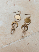 Load image into Gallery viewer, Quartz super moon earrings