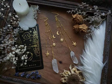 Load image into Gallery viewer, Sun &amp; Moon quartz earrings