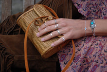 Load image into Gallery viewer, Luna Delight adjustable feather ring/ toe ring