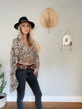 Load image into Gallery viewer, Silk bell sleeve top