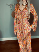 Load image into Gallery viewer, Kimono Dress orange