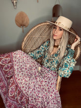 Load image into Gallery viewer, Boho Blouse blue