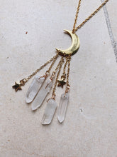 Load image into Gallery viewer, Handmade Aura Quartz Moon Star Necklace