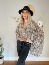 Load image into Gallery viewer, Silk bell sleeve top