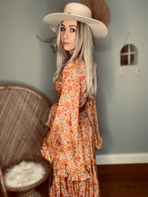 Load image into Gallery viewer, Goddess frill sleeve top orange