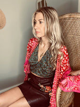 Load image into Gallery viewer, Stevie reversible top Burgundy/ Teal