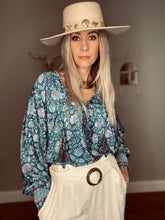 Load image into Gallery viewer, Sale * Boho Blouse navy