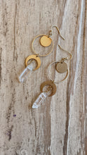 Load image into Gallery viewer, Quartz super moon earrings