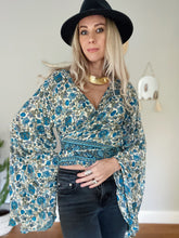 Load image into Gallery viewer, Silk bell sleeve top