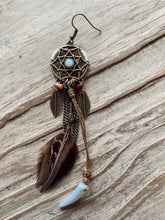 Load image into Gallery viewer, Native Dreamcatcher Macrame earrings